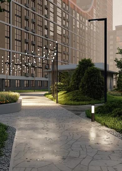 Благоустроенный двор и придомовая территория